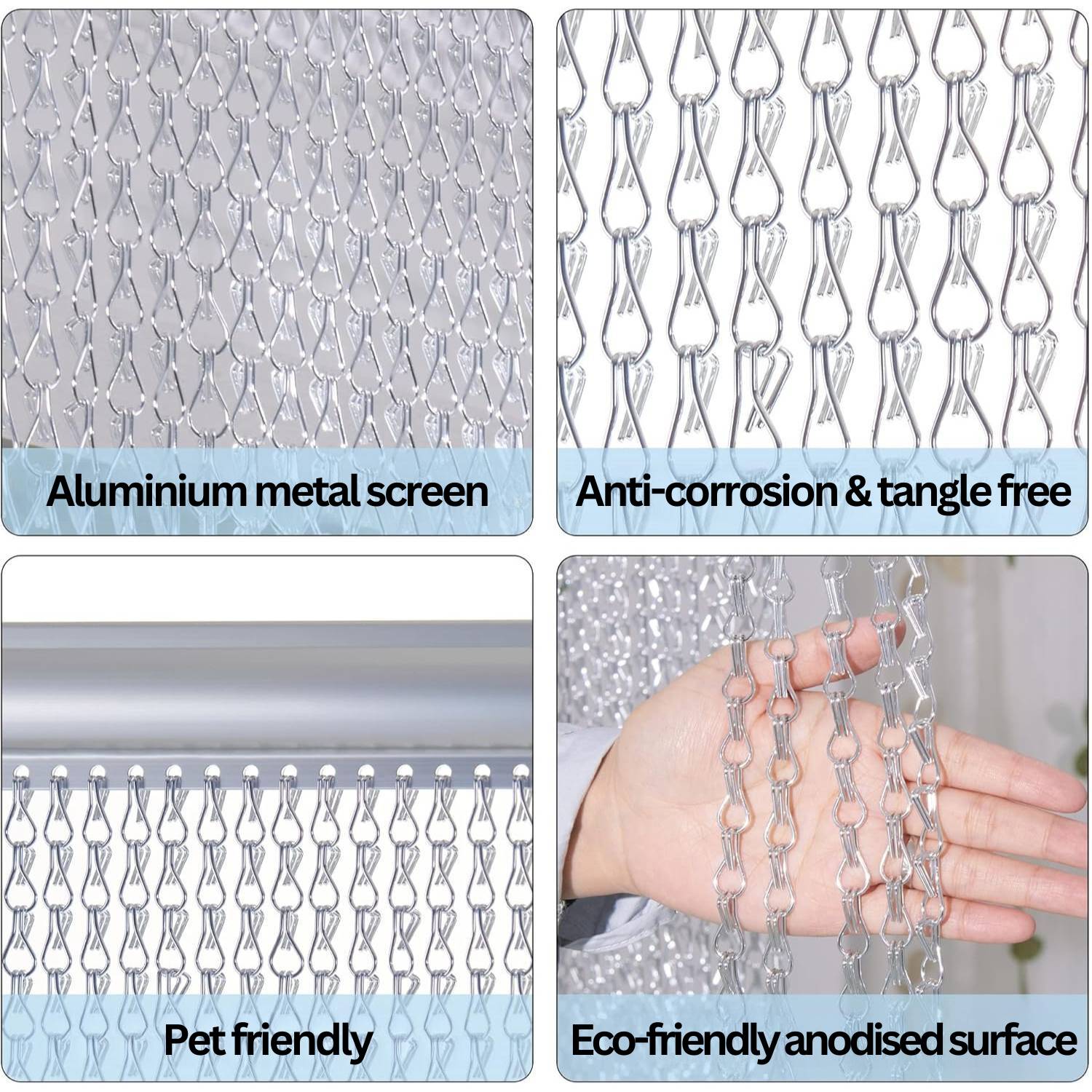Chain Mail Curtains - Black: image 5