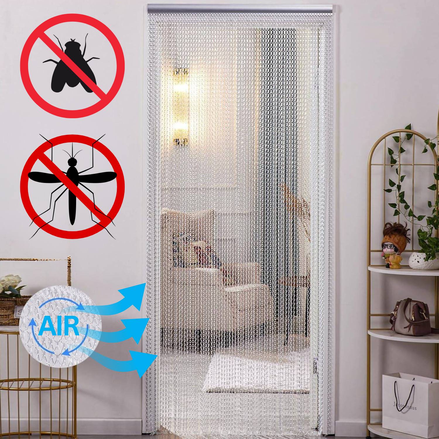 Chain Mail Curtains - Black: image 11